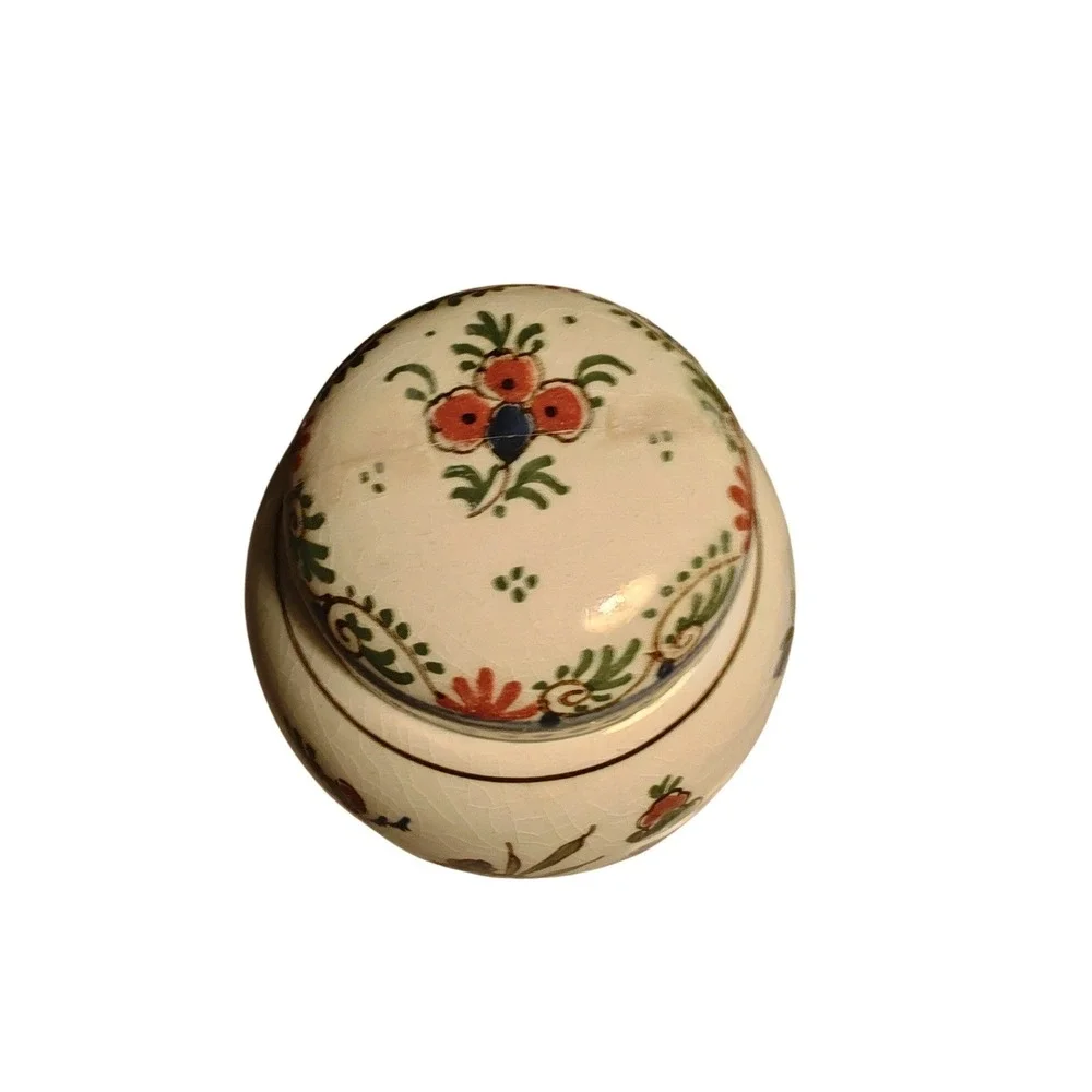Delft De Porceleyne‎ Fles Royal Delft Hand-Painted Floral Ginger Jar 5.25